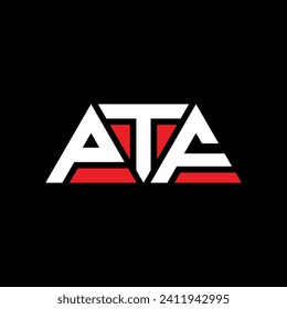 PTf triangle letter logo design with triangle shape. PTf triangle logo design monogram. PTf triangle vector logo template with red color. PTf triangular logo Simple, Elegant, and Luxurious design.
