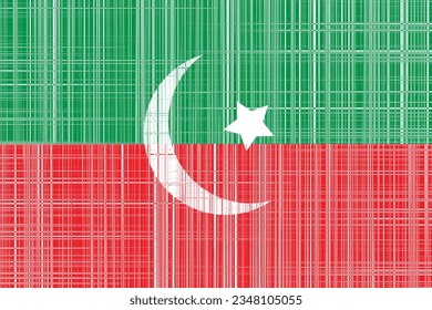 PTI Political party Flag. Pakistan Tehreek-e-Insaf flag