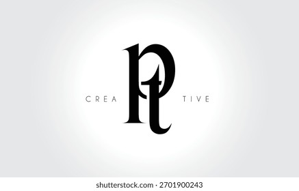 PTpt Elegant Serif Monogram Logo – Luxury Lowercase Typographic Lettermark for Modern Branding
