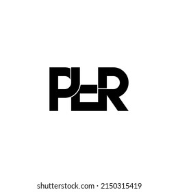 ptr initial letter monogram logo design