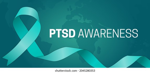 Diseño de la ilustración de fondo de la conciencia de PTSD