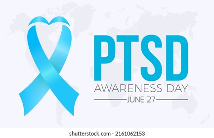 PTSD awareness day. June 27. Annual health awareness concept for banner, poster, card and background design.