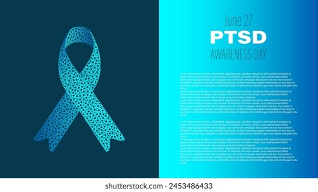 PTSD Awareness Day observed every year in June 27, vector illustration