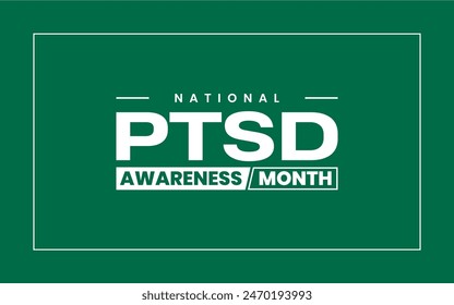 PTSD Awareness Month Holiday Concept Vector