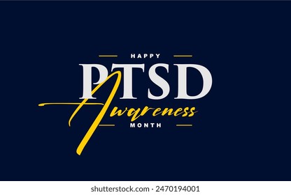 PTSD Awareness Month Holiday Concept Vector