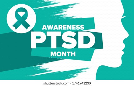 Ptsd Awareness Month June Post Traumatic Stock Vector (Royalty Free ...