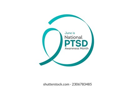 PTSD awareness month is observed every year in june. June is national PTSD awareness month. Vector template for banner, greeting card, poster with background. Vector illustration.