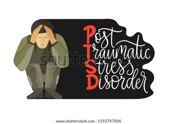 Ptsd Post Traumatic Stress Disorder Vector Stock Vector (Royalty Free ...