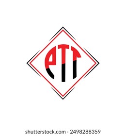 PTT logo. P T T design. White PTT letter. PTT, P T T letter logo design. design in GOLD, GOLDEN LOGO,