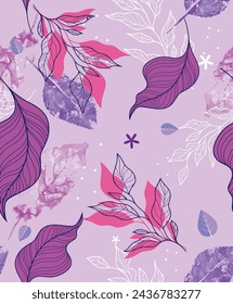 pttern leaves spring summer texture