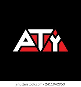 PTY triangle letter logo design with triangle shape. PTY triangle logo design monogram. PTY triangle vector logo template with red color. PTY triangular logo Simple, Elegant, and Luxurious design.