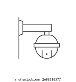 PTZ CCTV camera line icon