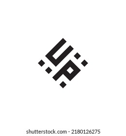 PU abstraktes geometrisches Concept-Logo in hochwertigem professionellem Design, das sich am besten für den Straßenstil eignet