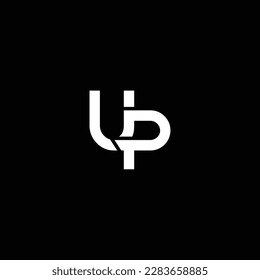 PU or UP abstract outstanding professional business awesome artistic branding company different colors illustration logo	