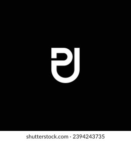 PU or UP abstract outstanding professional business awesome artistic branding company different colors illustration logo. Awesome letter design.