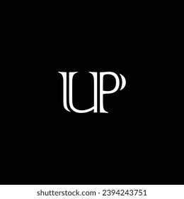 PU or UP abstract outstanding professional business awesome artistic branding company different colors illustration logo. Awesome letter design.