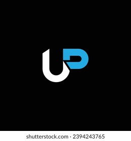 PU or UP abstract outstanding professional business awesome artistic branding company different colors illustration logo. Awesome letter design.