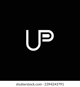 PU or UP abstract outstanding professional business awesome artistic branding company different colors illustration logo. Awesome letter design.