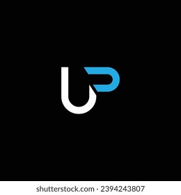 PU or UP abstract outstanding professional business awesome artistic branding company different colors illustration logo. Awesome letter design.