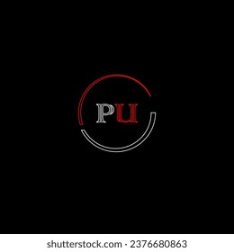 PU creative modern letters logo design template