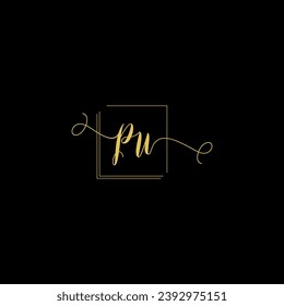 PU creative modern letters logo design template