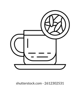 pu erh tea line icon vector. pu erh tea sign. isolated contour symbol black illustration
