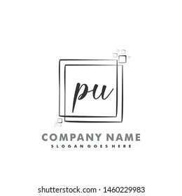PU Initial beauty monogram logo vector