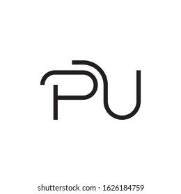 PU initial letter logo template vector icon design