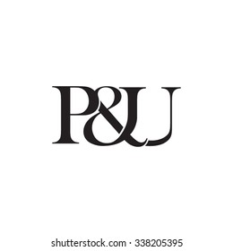 P&U Initial logo. Ampersand monogram logo