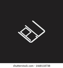 PU Initial Logo letters with rotate squere template