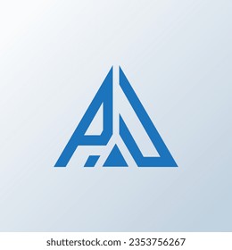 PU Brief Logo kreatives Design. PU einzigartiges Design.
