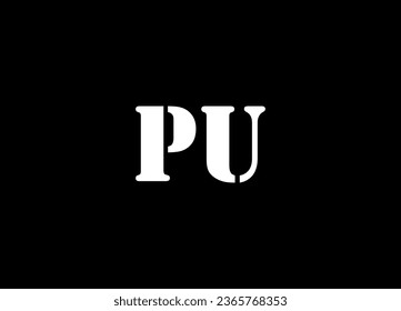 Logo-Design für PU-Buchstaben und Logo-Design für Monogramme