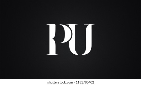 PU Letter Logo Design Template Vector