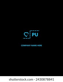 PU Letter Logo Design Unique Attractive Creative Modern Initial PU Initial Based Letter Icon Logo