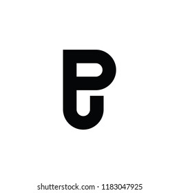 pu letter logo. pj letter logo