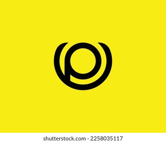 UP PU logo design vector template