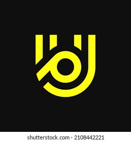 UP PU Logo. der Buchstabe U und P perfekt in ein neues, modernes und originelles Logo kombiniert