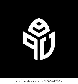 PU monogram logo with a cypress shape luxury style design template