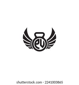 PU simple fitness gym concept in high quality professional design that will print well across any print media