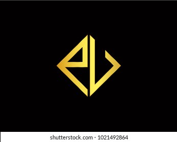 PU square shape Gold color logo
