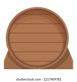 Pub Barrel Icon Cartoon Vector. Wine Cellar. Drink Food