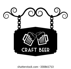 Pub beer and alcohol advert design, vector illustration eps10