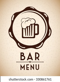 Pub beer and alcohol advert design, vector illustration eps10