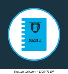 Pub book icon colored symbol. Premium quality isolated menu element in trendy style.