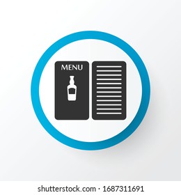 Pub book icon symbol. Premium quality isolated drink menu element in trendy style.