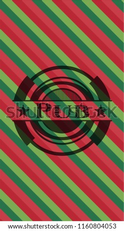 Pub christmas emblem background.