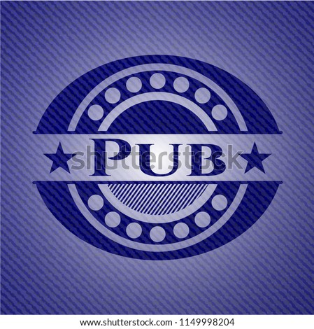 Pub emblem with jean high quality background