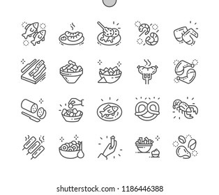 Pub food Well-crafted Pixel Perfect Vector Thin Line Icons 30 2x Grid for Web Graphics and Apps. Simple Minimal Pictogram