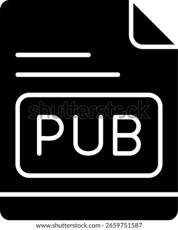 PUB Glyph Vector Icon Design