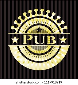Pub golden emblem